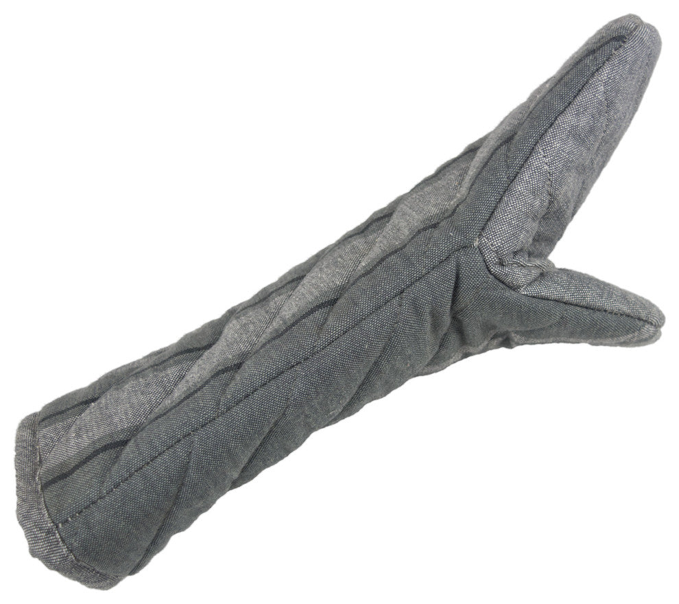 Gray Chambray French Stripe Oven Mitt Set of 2