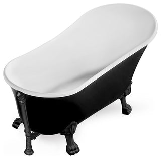 59" Streamline NPT9344BL-BL Clawfoot Tub With External Drain