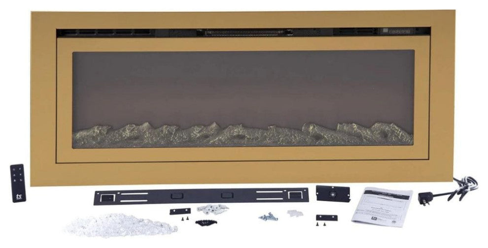 Touchstone Deluxe Gold 50" Built-In Smart Electric Fireplace