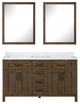 OVE Decors Tahoe Vanity With Mirror, Almond Latte, 60"