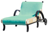 Standard Size Monogram Aqua Chaise Lounge Cover, 32"x102", R
