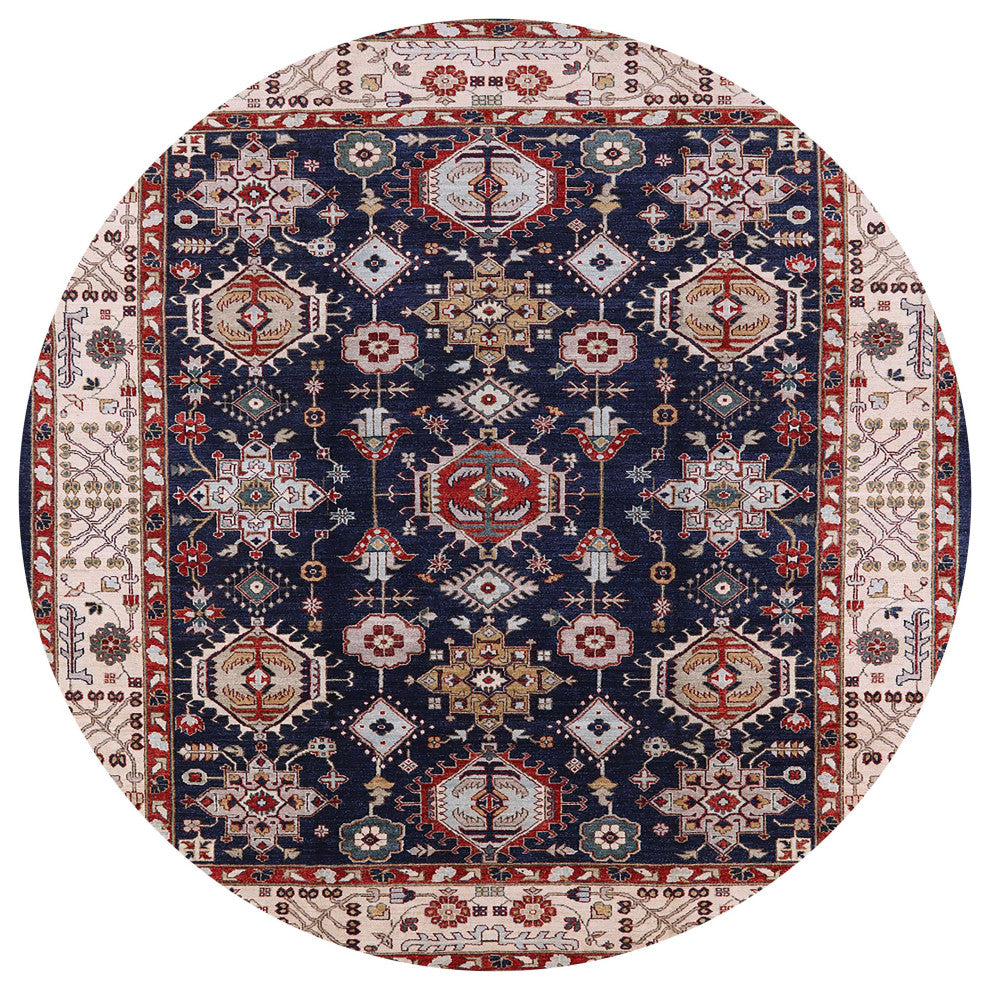 Ahgly Company Indoor Round Mid-Century Modern Area Rugs, 8' Round
