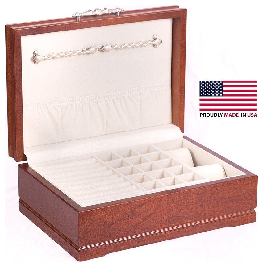 Sophistication Jewel Chest, Solid American Cherry Hardwood