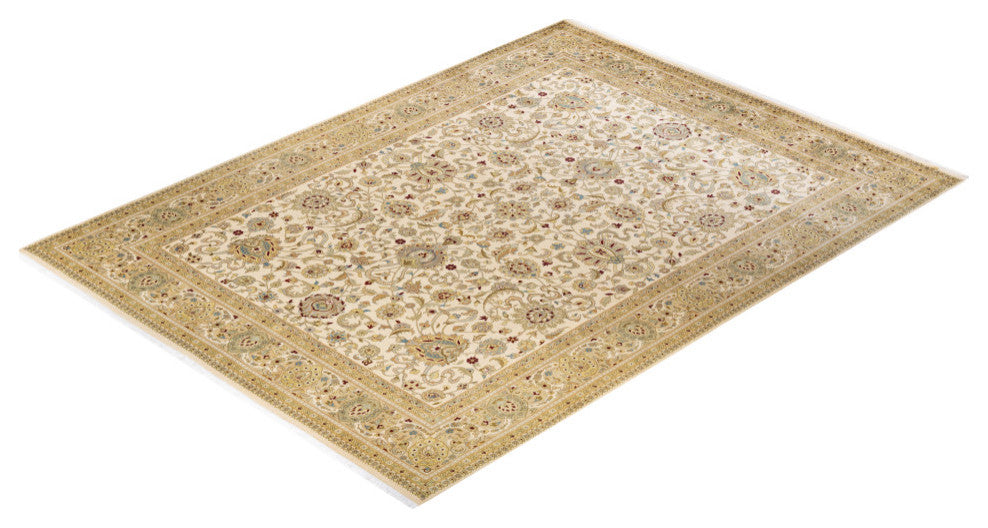 Kalyan, One-of-a-Kind Hand-Knotted Area Rug Ivory, 9'2"x12'5"