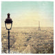 "Eiffel Landscape Letter Blue I" Digital Paper Print by Sue Schlabach, 26"x26"