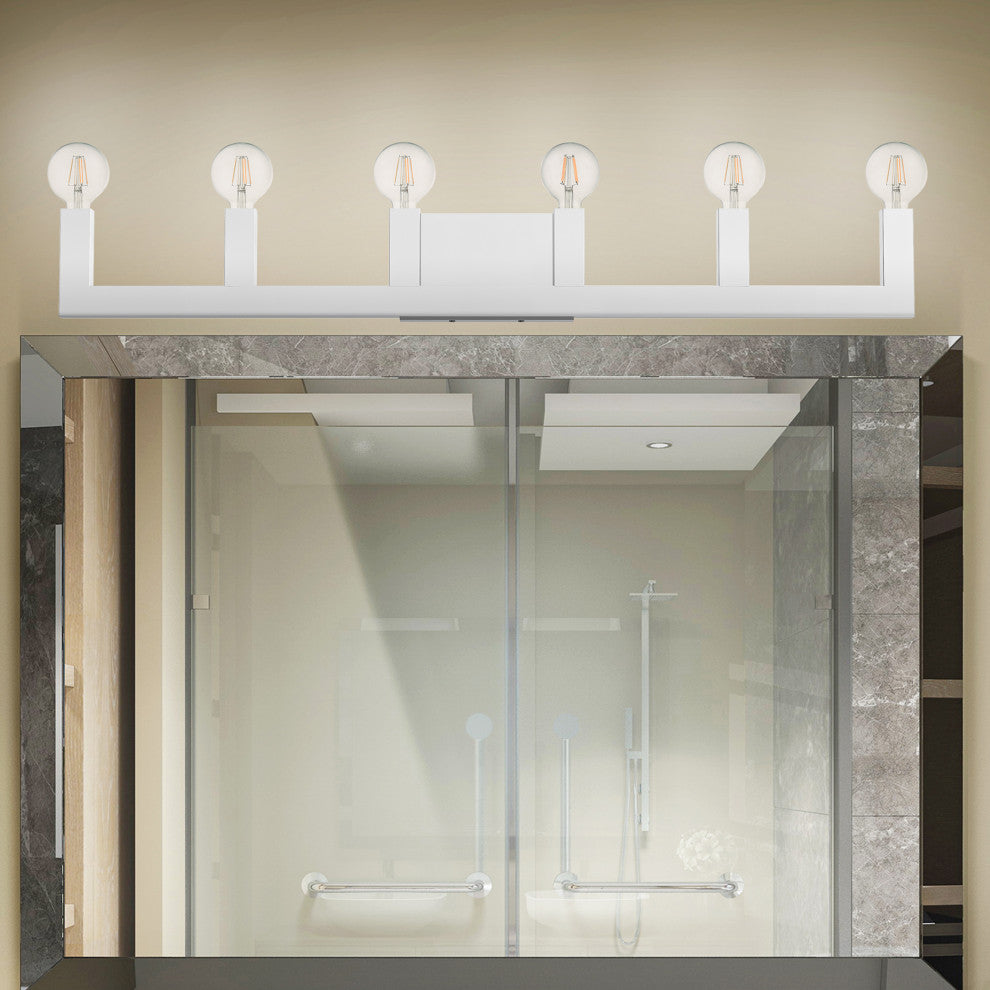 Livex Lighting Solna 6 Light Polished Chrome ADA Extra Large Vanity Sconce