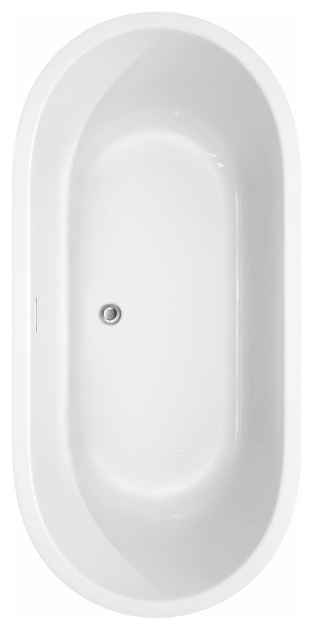 67" Freestanding Bathtub, White