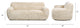 Summit 83" Sheepskin Sofa, Cream Beige Faux Fur