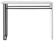 Contemporary Waterfall Metal and Wood Entry Table "“ Faux White Marble