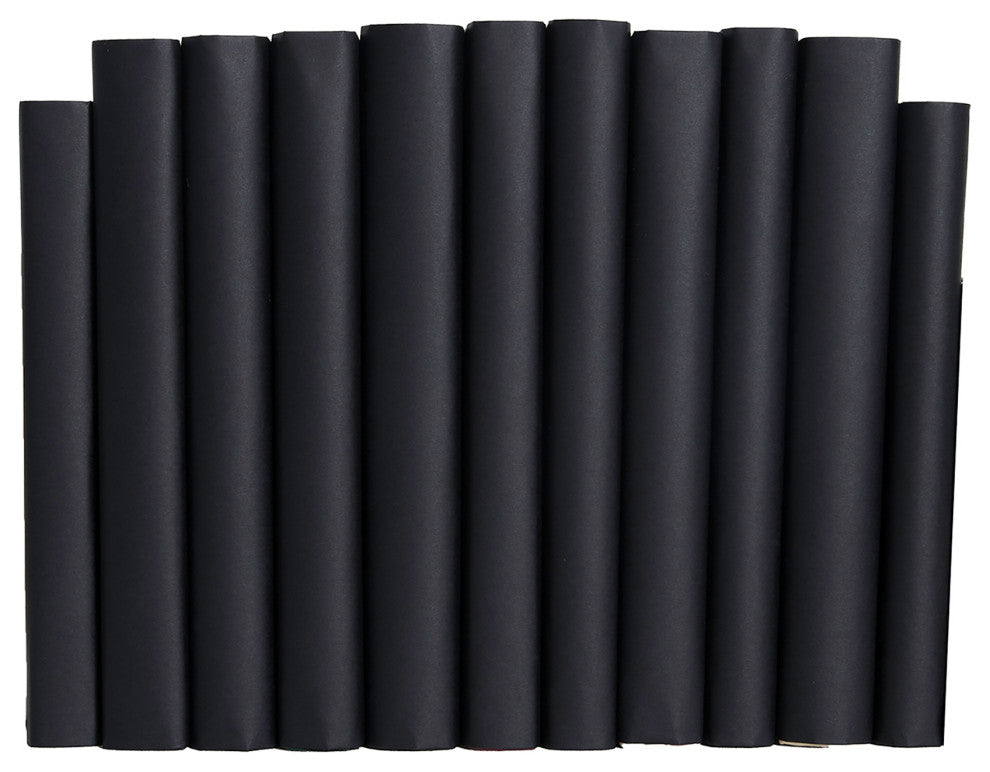 Decorative Books - Onyx Paper Wrapped Book Bundle - 1 foot of Black Books
