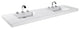 Lavatory Sink VCS 72 CUBE COLLECTION IN: 72x22x2, Glossy