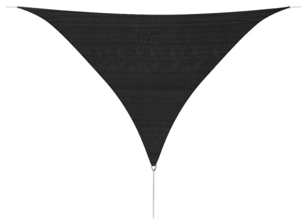 vidaXL Sunshade Sail HDPE Triangular 16.4'x16.4'x16.4' Anthracite