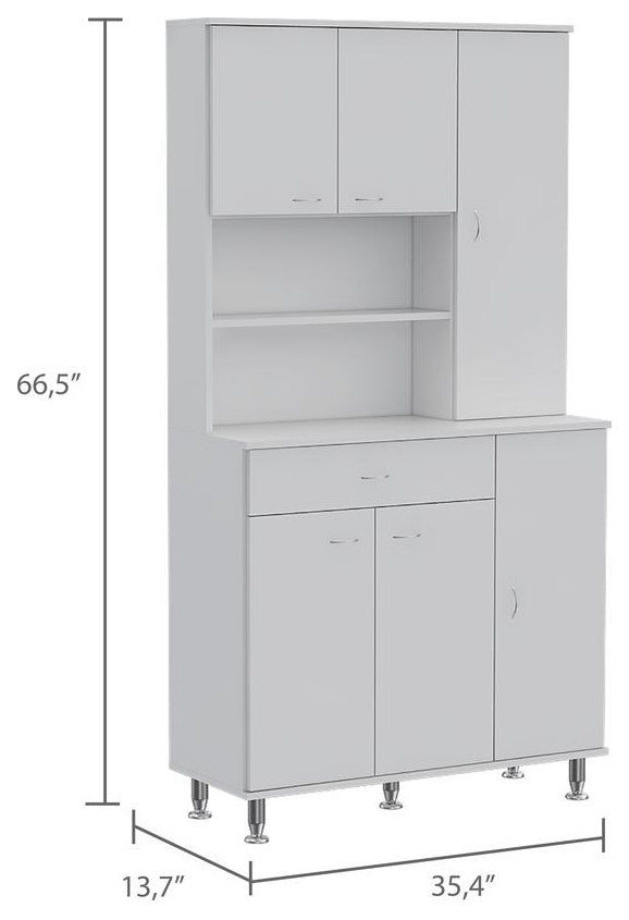 Helis 90" Pantry Cabinet Black Wengue, Black Wengue
