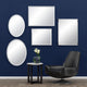 Flush Mount Framed Rectangle Wall Mirror, Chrome, 25