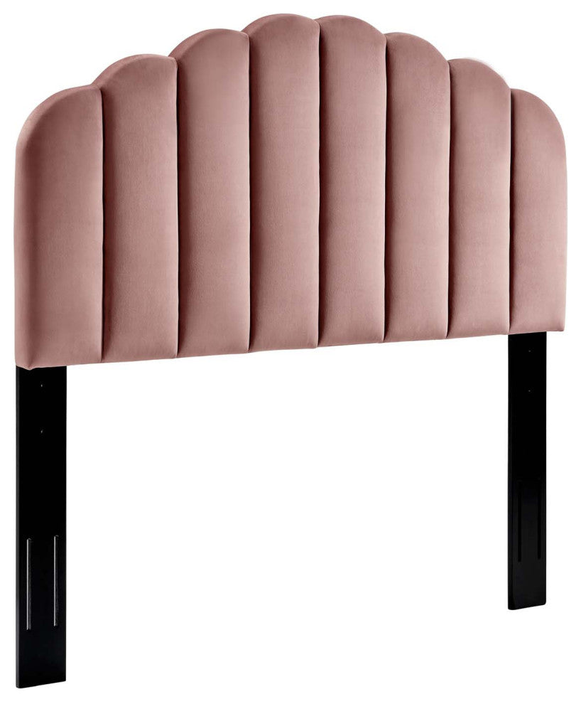 Veronique Full/Queen Performance Velvet Headboard Dusty Rose