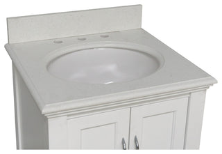 Beverly 24" Bathroom Vanity, White, 24", Quartz