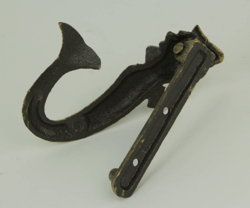 Antique Bronze Finish Cast Iron Coastal Mermaid Door Knocker Front Door Decor