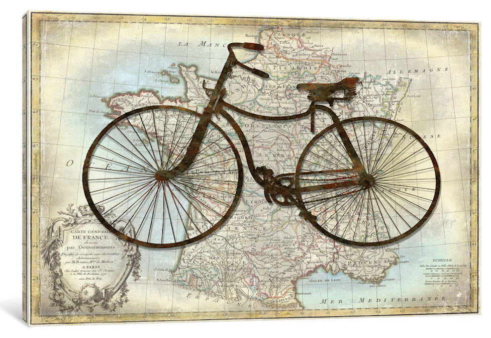 "Bike France" by Amanda Wade, Canvas Print, 18"x12"