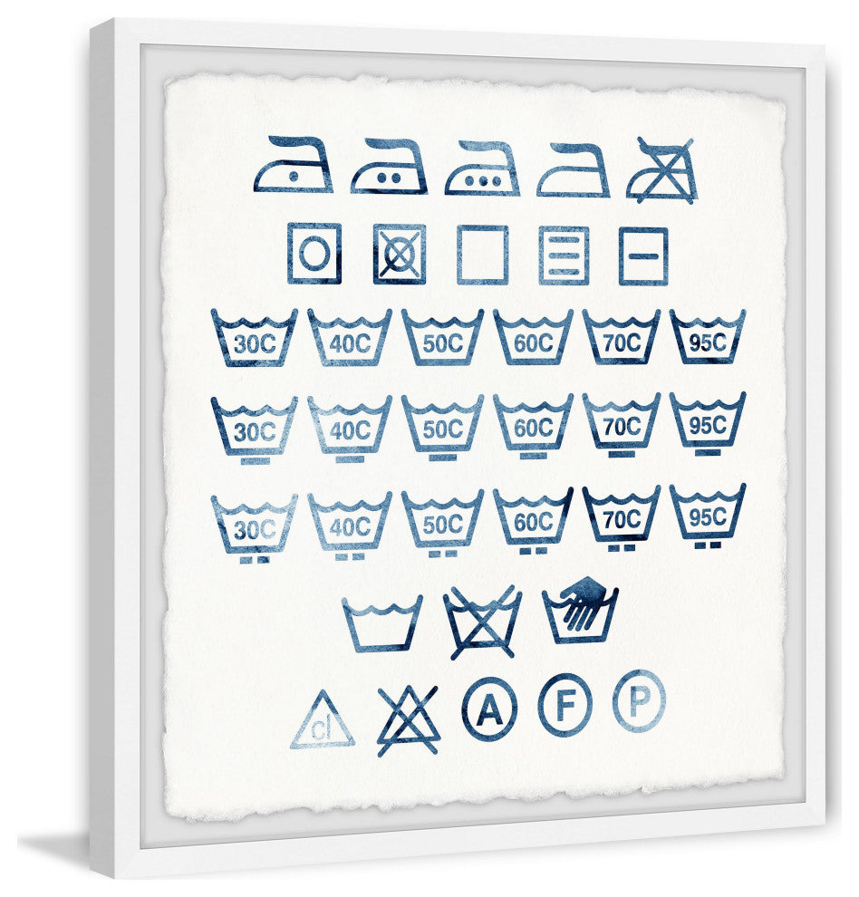 "Wash Setting Guide" Framed Painting Print, 12x12