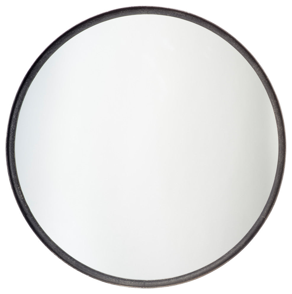 Refined Round Mirror, Black