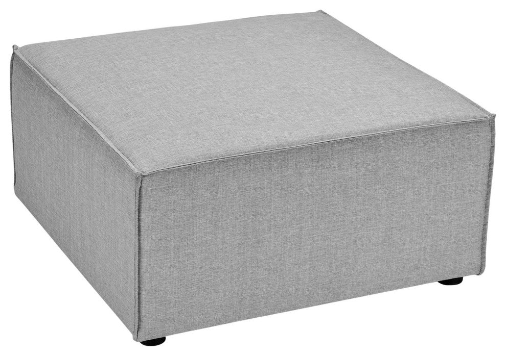 Saybrook Outdoor Patio Upholstered 4-Piece Sectional Sofa Gray