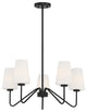 5-Light Chandelier, Matte Black