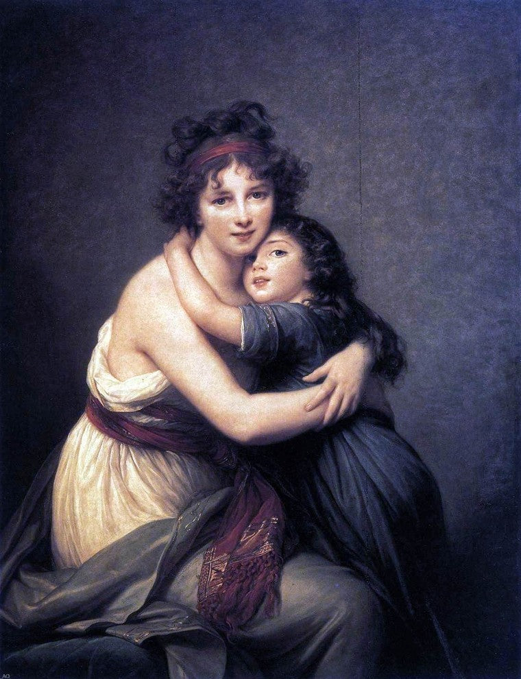 Elisabeth Le Brun Self-Portrait With Her Daughter Julie Wall Decal