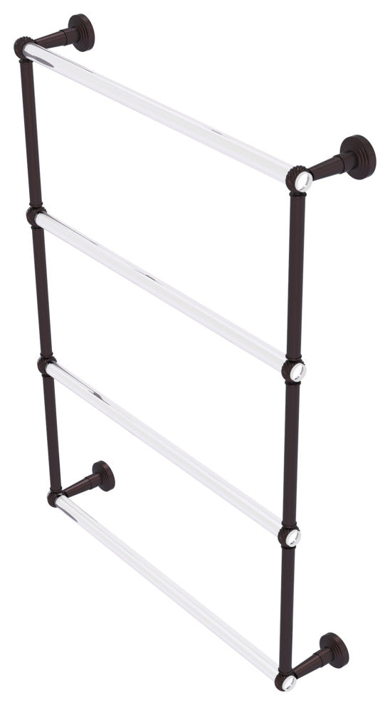 Pacific Beach 4 Tier 24" Ladder Towel Bar with Twist Accents, Antique Bronze