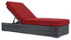 Summon Outdoor Patio Sunbrella Chaise Lounge Canvas Red