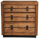 3 Drawer Nightstand In Mahogany Wood Brown