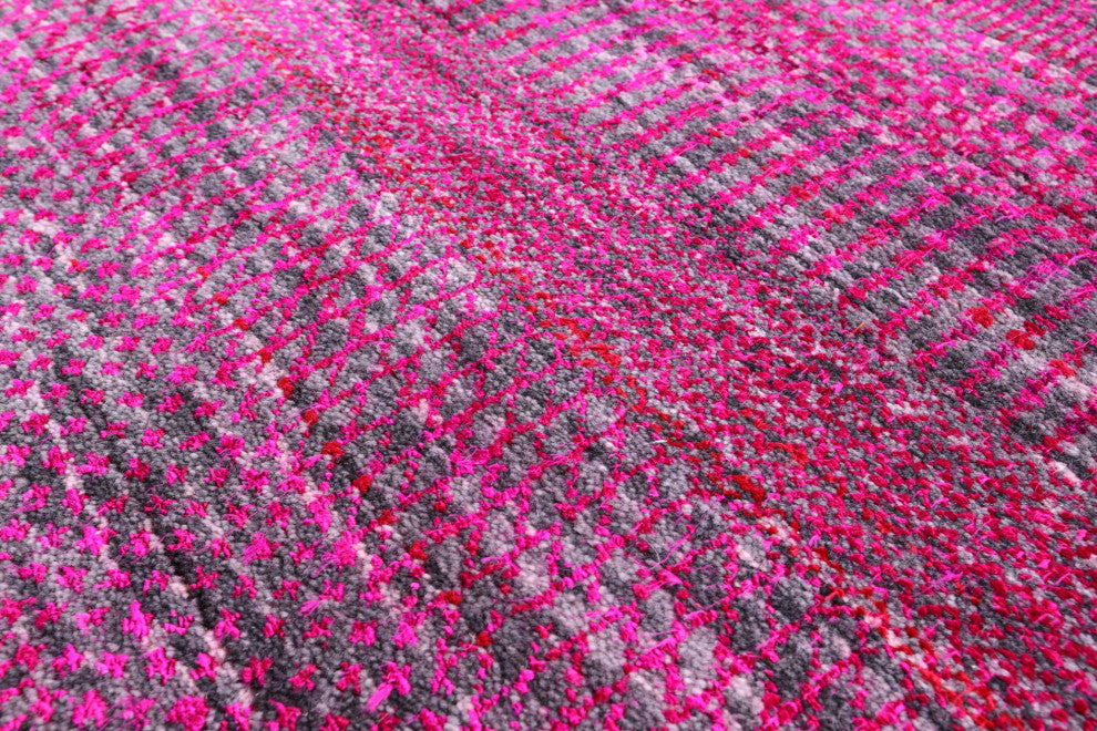 10' Square Hand-Knotted Super Savannah Gabbeh Wool and Silk Rug Q6098