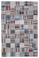 Rug N Carpet - Handmade Turkish 6' 5'' x 9' 9'' Contemporary Patchwork Kilim Rug