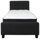 Tribeca Twin Tufted Platform Bed With Pocket Spring Mattress, Black