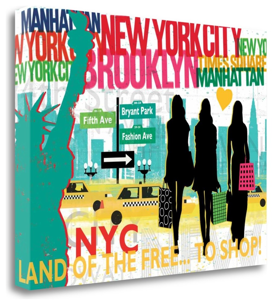 "New York City Life III" By Michael Mullan, Giclee Print on Gallery Wrap Canvas