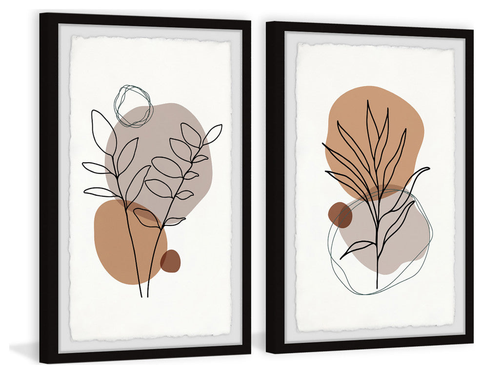 Growing on Boulders Diptych, 2-Piece Set, 30x45 Panels