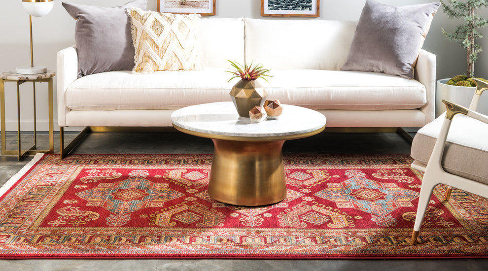 Unique Loom Red Philip Sahand 3' 3 x 5' 3 Area Rug