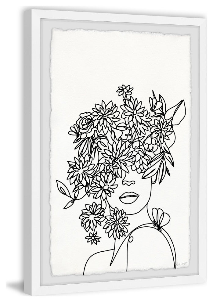 "Flower Is a Smile" Framed Painting Print, 12x18