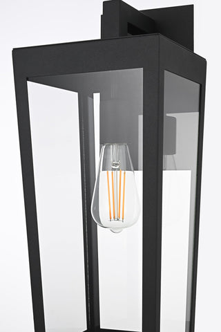 Home Living 8" Outdoor Wall Sconce, Black