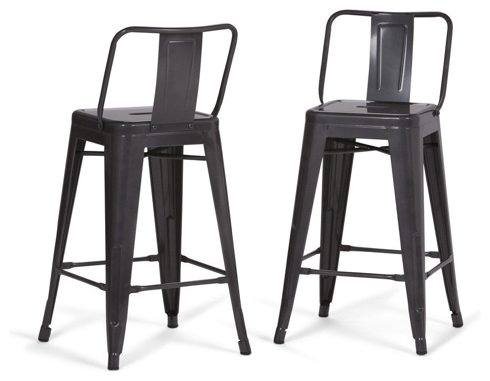Rayne 24 inch Metal Counter Height Stool (Set of 2)