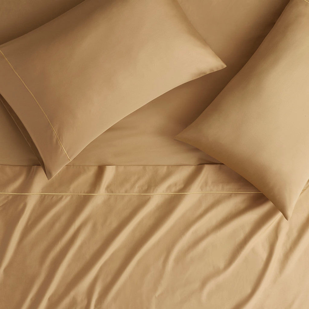Madison Park 600 Thread Count Pima Cotton Sateen Sheet Set, Gold
