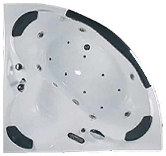 Valencia Steam Shower w/ Heated Massage Bathtub Whirlpool Hot Tub Sauna, White