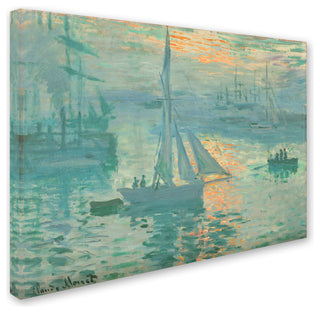 Monet 'Sunrise' Canvas Art, 47 x 35