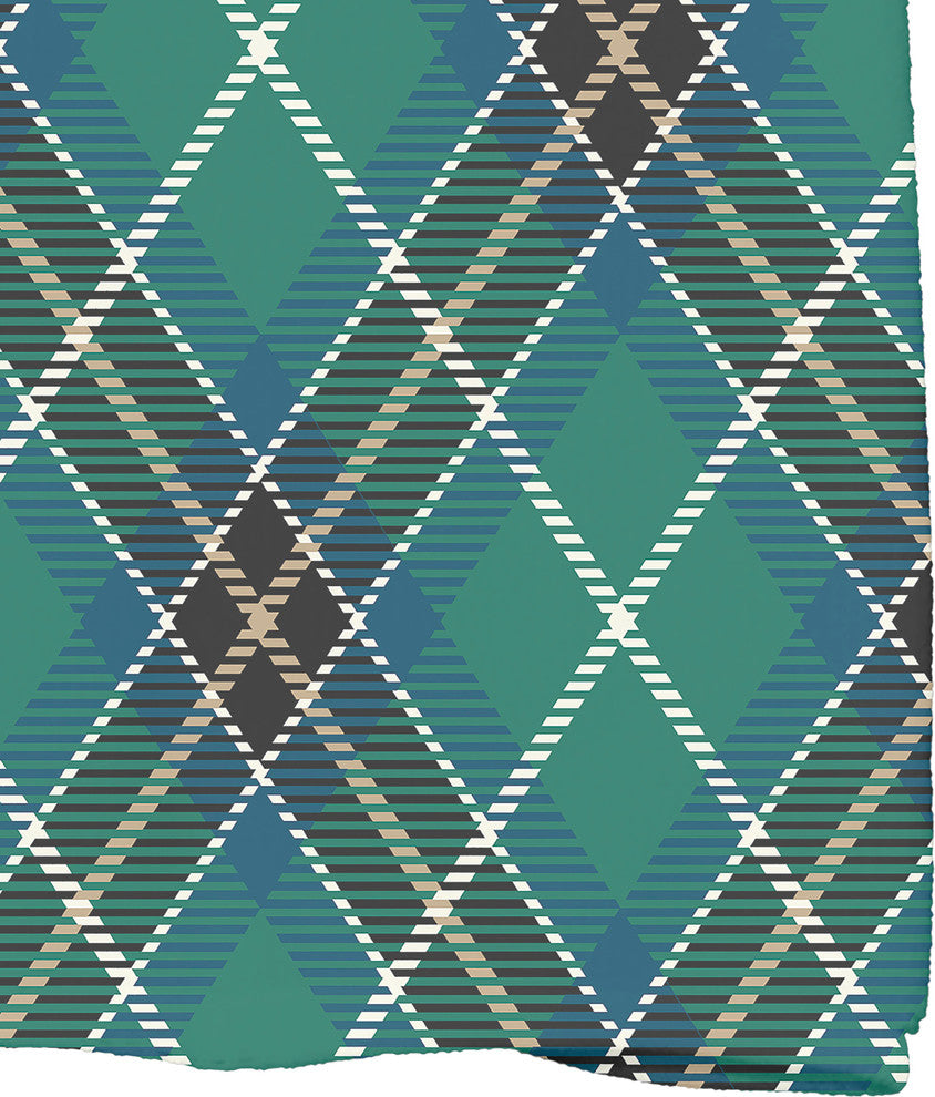 Mad for Plaid 18"x30" Navy Blue Holiday Print Kitchen Towel