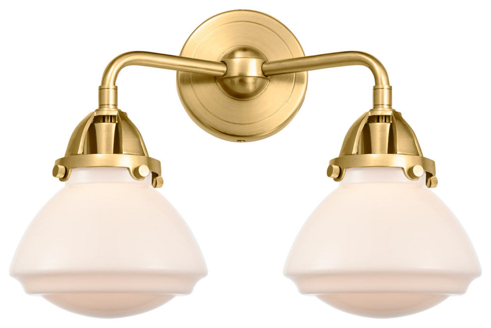 Innovations 288-2W-SG-G321 2-Light Bath Vanity Light, Satin Gold