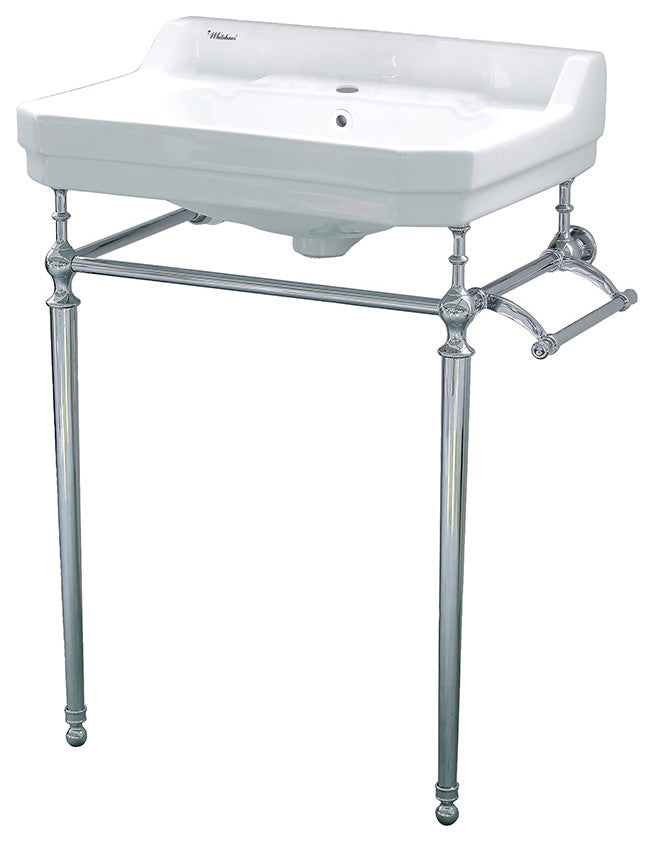 Victoriahaus Rectangular Basin China Console With Single Hole Faucet Drill