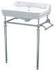 Victoriahaus Rectangular Basin China Console With Single Hole Faucet Drill