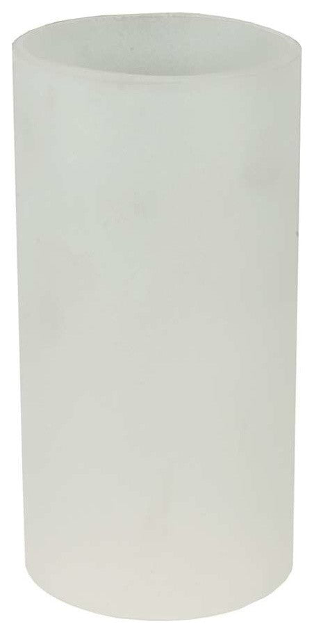 3W Cylindre Frosted Clear Glass Shade
