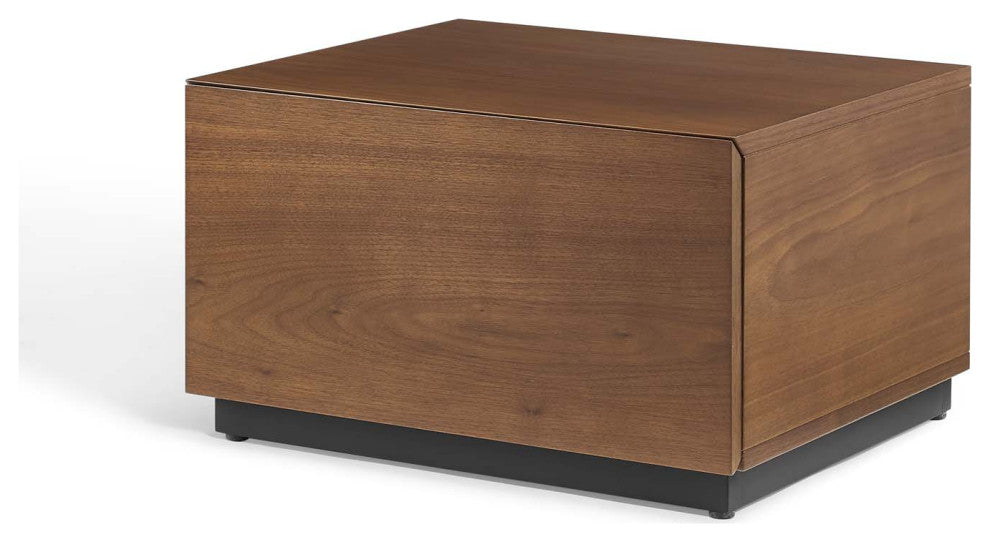 Queen Bed Nightstand Set, Queen Size, Wood, Brown Walnut, Modern Farmhouse