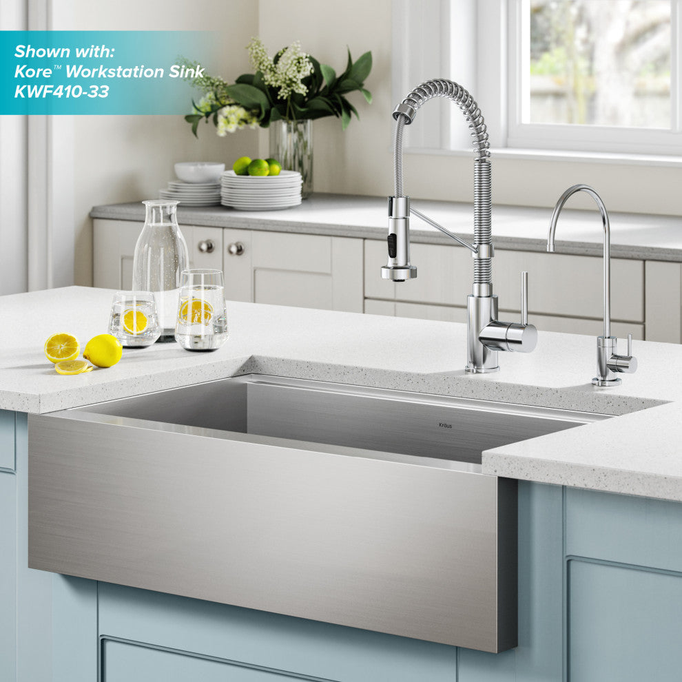Purita Water Dispenser, Bolden Pulldown Kitchen Faucet, Chrome