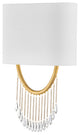 Francesca 2-Light Sconce, Vintage Brass